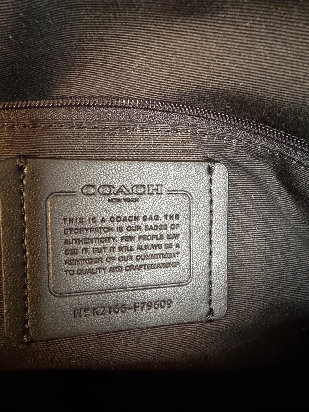 Coach bag Signature Zip Top Tote Brown Black with COA - Picture 4 of 7